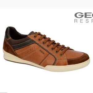 Geox Men's Tan and Brown Sneakers